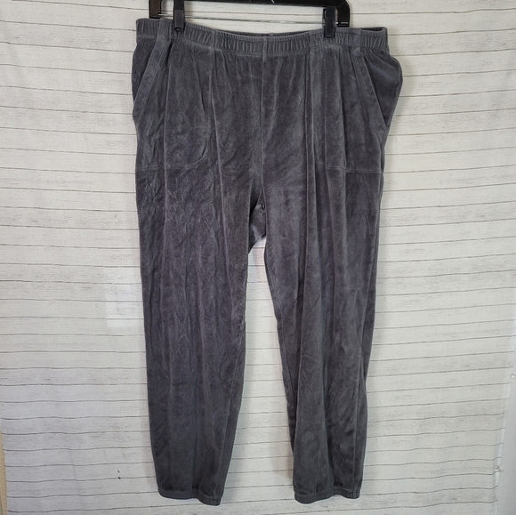 AERIE COZY FLEECE GREY VELOUR JOGGER PANTS, SZ EXTRA LARGE - Picture 1 of 12